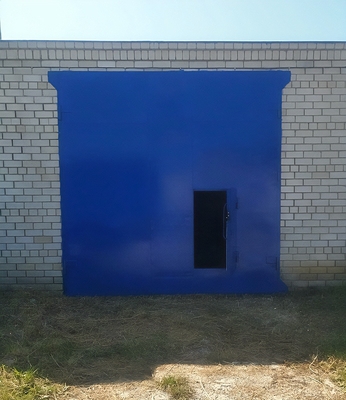 Ворота синего цвета Ворота синего цвета