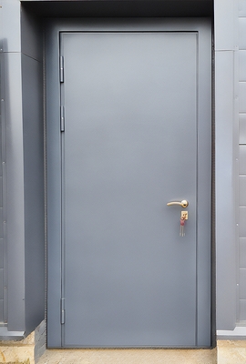 Серая техническая дверь